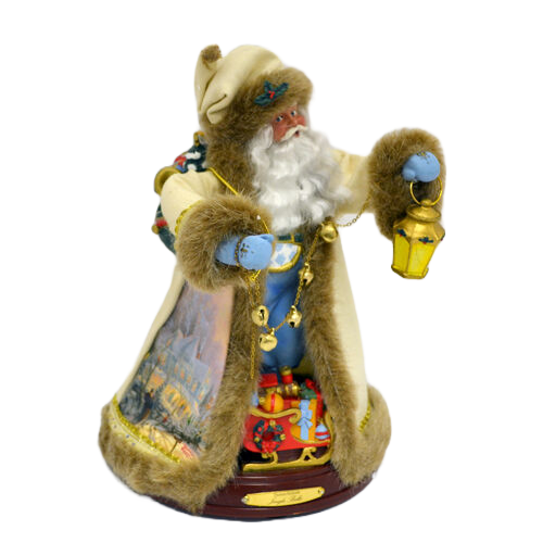 Thomas Kinkade Jingle Bells Santa Christmas Figurine by Bradford Exchange - RCE Global Solutions