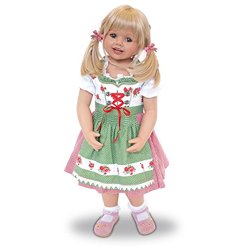 The Ashton-Drake Galleries Louisa Lifelike Child Doll with Authentic Bavarian Costume by Monika Peter-Leicht 31-inches - RCE Global Solutions