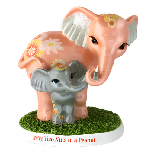 The Hamilton Collection Together We're Two Nuts Unforgettable Love Mother and Child Elephant Figurine by Blake Jensen 3.25-inches - RCE Global Solutions