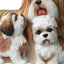 Load image into Gallery viewer, The Bradford Exchange Shih Tzus Kisses Mother and Puppies Masterpiece Sculpture - RCE Global Solutions
