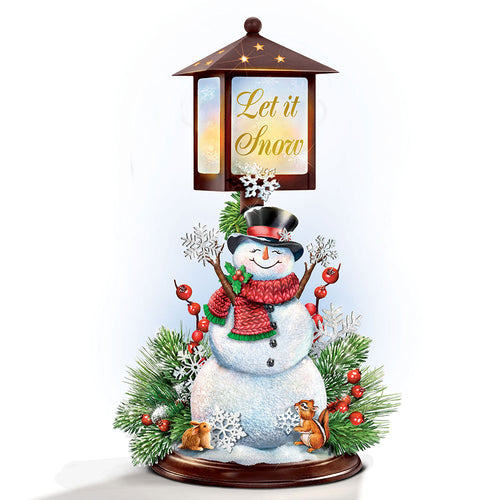 The Bradford Exchange Dona Gelsinger So Merry And Bright Lantern Collection - Let It Snow Issue #2 Flameless Snowman Lantern 10-inches - RCE Global Solutions