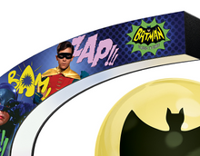 Load image into Gallery viewer, The Bradford Exchange Illuminated Levitating Bat Signal Lights Up with Classic Batman TV Series Imagery of Batman Robin Catwoman Riddler Penguin Joker Batmobile 7&quot;-Inches - RCE Global Solutions
