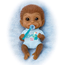 Load image into Gallery viewer, The Ashton-Drake Galleries Happy Little Handfuls Monkey Doll Collection Live Life In Color Issue #2 Miniature Full Body Silicone Monkey Dolls with Pacifiers 4-inches - RCE Global Solutions
