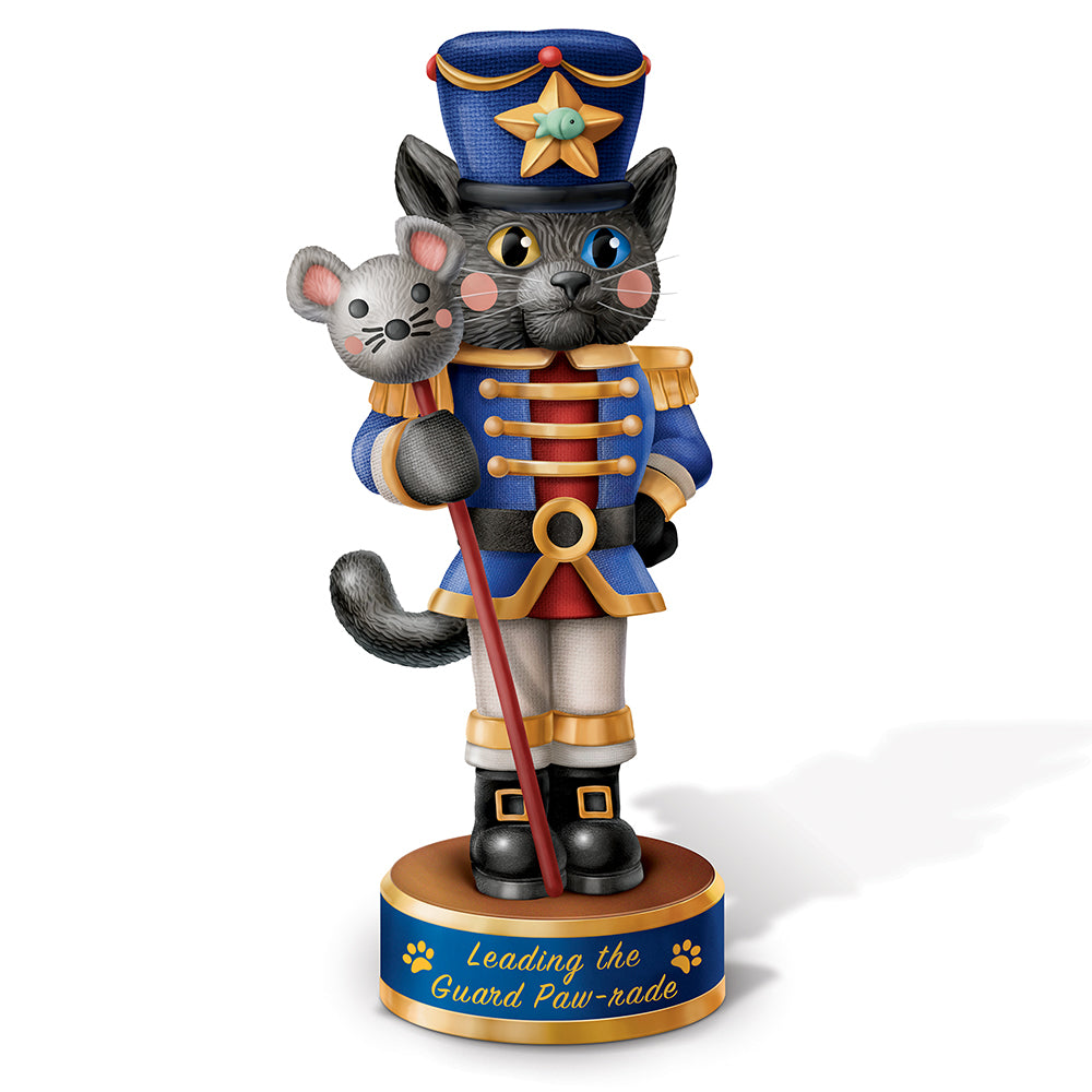 Bradford Exchange A Meowwy Little Christmas Sculpture Leading the Guard Paw-rade - RCE Global Solutions