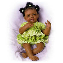 Load image into Gallery viewer, The Ashton - Drake Galleries Alexis Lifelike So Truly Real® African American Black Baby Girl Doll Hold That Pose!® Design Weighted with Soft  RealTouch® Vinyl Skin by artist Waltraud Hanl 19-inches - RCE Global Solutions
