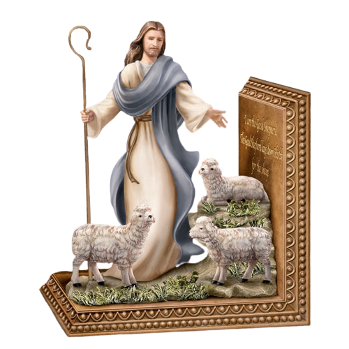 The Bradford Exchange The Good Shepherd Jesus Is Always With Me Bookend 6-inches - RCE Global Solutions