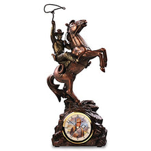 Load image into Gallery viewer, The Bradford Exchange John Wayne Clock with Bruce Emmett Art and Bronze-Tone Sculpture - RCE Global Solutions
