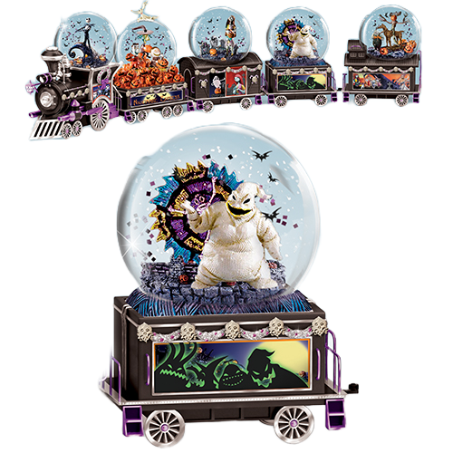 The Bradford Exchange Tim Burton Nightmare Before Christmas TRAIN GLITTER GLOBE OOGIE O-O-O-OGIE BOOGIE Issue #3 - RCE Global Solutions