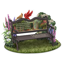 Load image into Gallery viewer, The Hamilton Collection Until We Meet Again Remembrance Sculpture Featuring A Park Bench with Artwork by Artist Thomas Kinkade &amp; Adorned with Sculpted Flowers &amp; Cardinals - RCE Global Solutions
