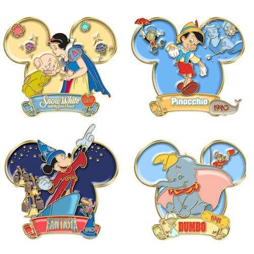 Set of 4 Disney Pin Collection With Collector's Cards by Bradford Exchange #1 - RCE Global Solutions