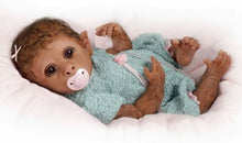 Load image into Gallery viewer, The Ashton-Drake Galleries Clementine So Truly Real® Weighted Poseable Baby Girl Monkey Doll with RealTouch® Vinyl Skin by Linda Murray 14&quot;-inches - RCE Global Solutions
