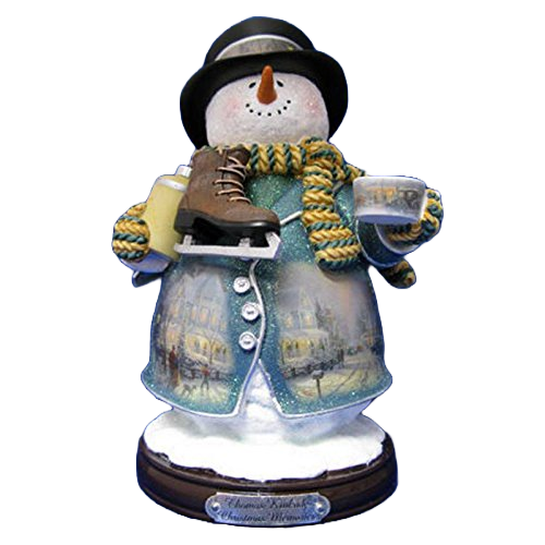 The Bradford Exchange Thomas Kinkade Christmas Memories Snowman Collectible Decoration Figurine 7-inches - RCE Global Solutions