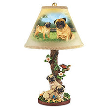 Load image into Gallery viewer, Pug Table Lamp with Linda Picken Art and Sculpted Base by The Bradford Exchange - RCE Global Solutions
