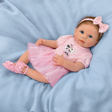 Load image into Gallery viewer, The Ashton - Drake Galleries Sparkle, Shimmer, And Shine! Baby Girl Doll Poseable Weighted Cloth Body and Hand Rooted Hair RealTouch® Vinyl Skin by Master Doll Artist, Linda Murray 18-inches - RCE Global Solutions
