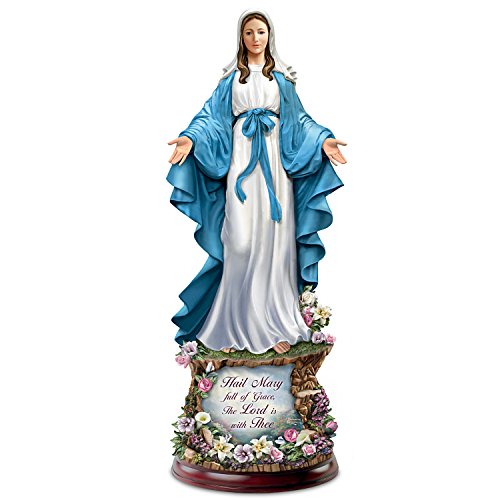 The Bradford Exchange Thomas Kinkade Hail Mary Full of Grace Light Up Sculpture - RCE Global Solutions