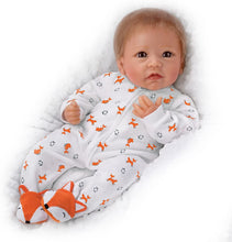 Load image into Gallery viewer, The Ashton - Drake Galleries Lil Rascal Lifelike So Truly Real® Baby Boy Doll Weighted Fully Poseable with Soft  RealTouch® Vinyl Skin Custom Fox Outfit by Master Doll Artist Linda Murray 18&quot;-inches - RCE Global Solutions
