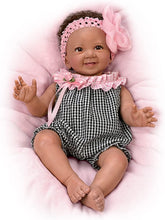 Load image into Gallery viewer, The Ashton - Drake Galleries Alanna with Hand-Rooted Hair So Truly Real® Lifelike &amp; Realistic African American Black Newborn Baby Doll Weighted Fully Poseable 18&quot;-inches - RCE Global Solutions
