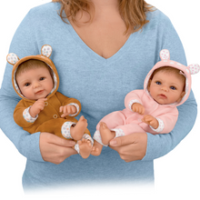 Load image into Gallery viewer, The Ashton - Drake Galleries Oh Deer! The Twins are Here! Lifelike So Truly Real® Baby Twin Dolls Poseable with Soft RealTouch® Vinyl Skin Hand Rooted Hair by Master Doll Artist Sherry Rawn 14&quot;-Inches - RCE Global Solutions
