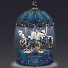 Load image into Gallery viewer, The Bradford Exchange Carousel Music Box with Sentiment for Granddaughter Lights Up - RCE Global Solutions
