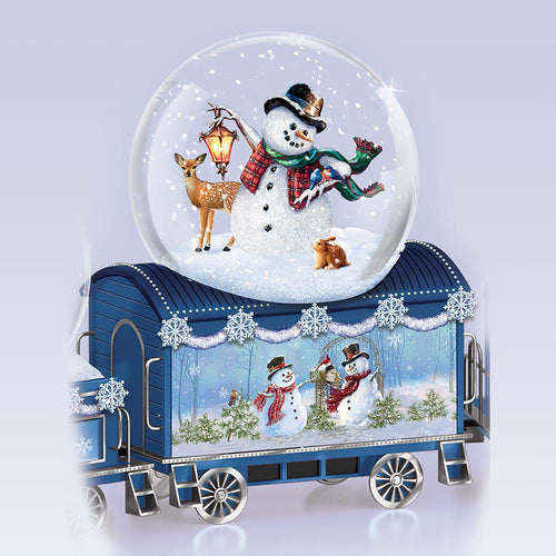 The Bradford Exchange Musical Snowglobe Train Collection: Sharing Christmas Joy Musical Snowglobe Train Issue #3 Christmas Decoration by Dona Gelsinger 4-inches - RCE Global Solutions