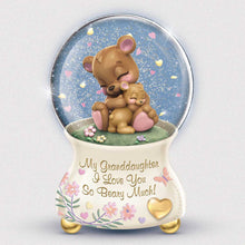 Load image into Gallery viewer, The Bradford Exchange Granddaughter I Love You Beary Much Musical Glitter Globe Plays Always In My Heart 6 Inches - RCE Global Solutions
