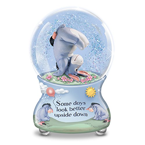 The Bradford Exchange Disney Some Days Look Better Upside Down Eeyore Musical Glitter Globe - RCE Global Solutions