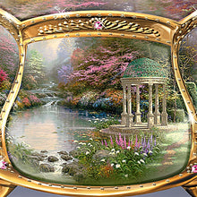 Load image into Gallery viewer, The Bradford Exchange Garden of Prayer Musical Prayer Box Heirloom Porcelain with 22k Gold Accents by Thomas Kinkade 3.75-inches Wide - RCE Global Solutions
