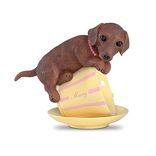 The Hamilton Collection Just My Cup of Tea Dachshund Dog Teacup Figurine - RCE Global Solutions