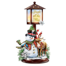 Load image into Gallery viewer, The Bradford Exchange Dona Gelsinger So Merry And Bright Lantern Collection - Jingle All The Way Issue #1 Flameless Snowman Lantern 10-inches - RCE Global Solutions
