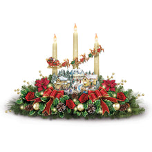 Load image into Gallery viewer, The Bradford Exchange The Lights of Christmas Always In Bloom Illuminated Table Centerpiece by Thomas Kinkade 11.73-inches - RCE Global Solutions
