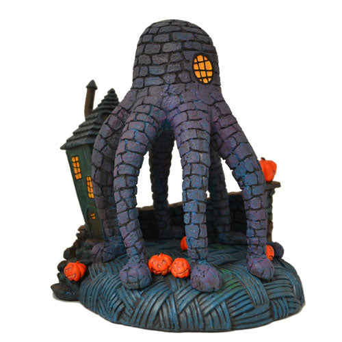 The Bradford Exchange Disney Nightmare Before Christmas Octopus House Black Light Hawthorne Village Issue #18