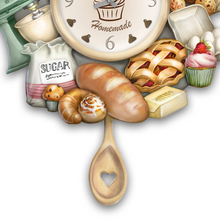 Load image into Gallery viewer, Bradford Exchange Homemade Happiness Wall Clock Celebrates The Joy Of Baking - RCE Global Solutions
