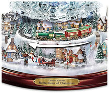 Load image into Gallery viewer, The Bradford Exchange Thomas Kinkade Art Inspired Reflections Of Christmas Genuine Crystal Tabletop Tree With Color Changing Lights Locomotive Motion Train and 8 Holiday Melodies Music 10&quot;-Inches - RCE Global Solutions
