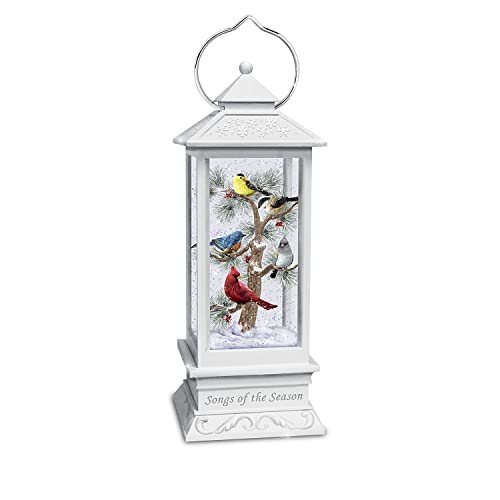 The Bradford Exchange Songs of The Season Illuminated Snowglobe Songbird Lantern