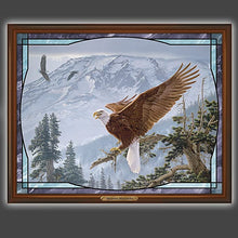 Load image into Gallery viewer, Lee Kromschroeder Majestic Monarchs Illuminated Stained Glass Panorama Wall Decor by The Bradford Exchange - RCE Global Solutions
