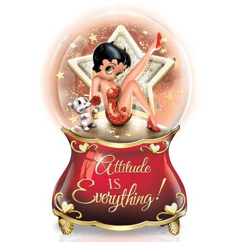 Bradford Exchange Betty Boop Attitude Is Everything Illuminated Glitter Globe - RCE Global Solutions