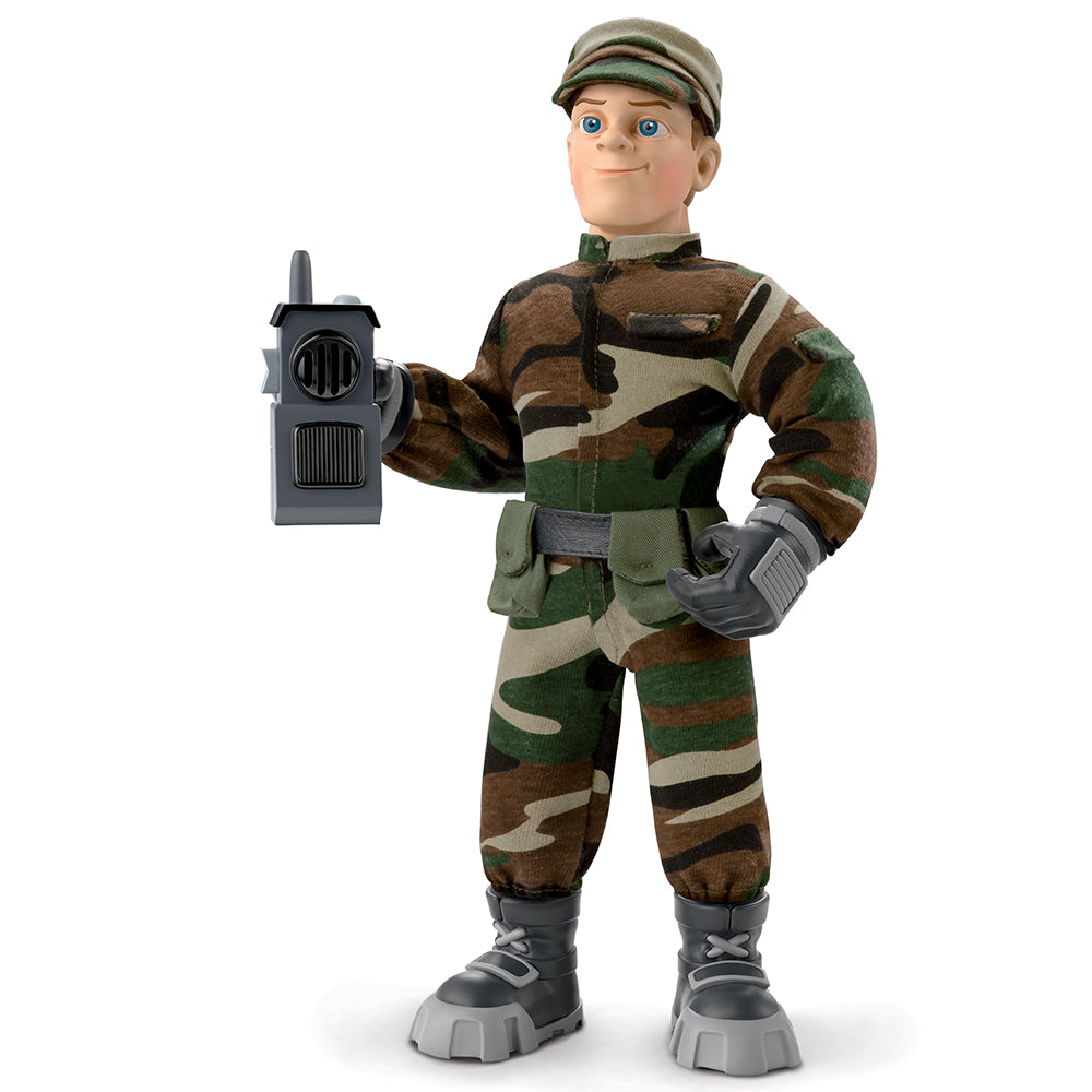 The Ashton-Drake Galleries Military Max Action Figure Huggable Cloth Body with Soft Sturdy Jointed Poseable Vinyl Head Hands Feet and Authentic Cloth Camouflage Uniform 14