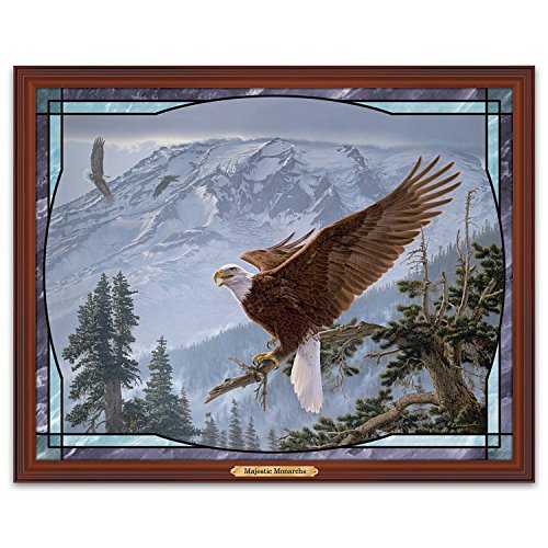 Lee Kromschroeder Majestic Monarchs Illuminated Stained Glass Panorama Wall Decor by The Bradford Exchange - RCE Global Solutions
