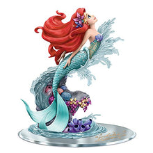 Load image into Gallery viewer, The Hamilton Collection Disney The Little Mermaid Ariel Beauty Under The Sea Hand Crafted Figurine Sparkling With Over 50 Genuine Swarovski Crystals Atop a Shimmering Mirrored Base 7.25&quot;-Inches - RCE Global Solutions
