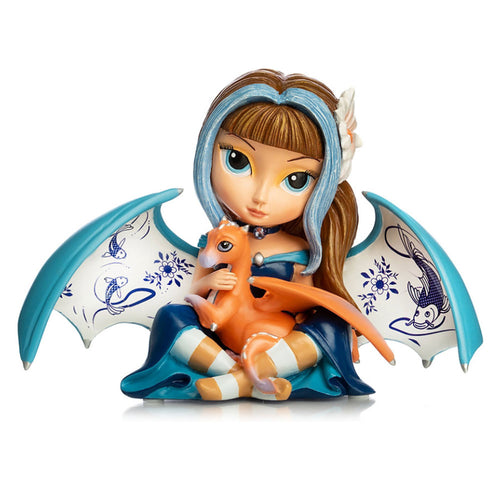 The Hamilton Collection Wishes for Goodwill Blue Willow Fairy Dragon Figurine Jasmine Becket-Griffith - RCE Global Solutions