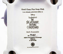 Load image into Gallery viewer, The Nightmare Before Christmas Bathroom Soap Dish Exclusively from The Bradford Exchange | Disney Lock Shock and Barrel Officially Authorized Bath Ensemble Collection &#39;Good Clean Fun&#39; Soap Holder - RCE Global Solutions
