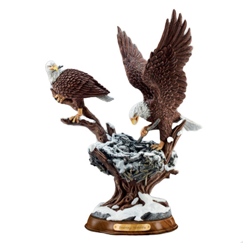 Bradford Exchange Bald Eagle Sculpture Protectors of the Nest - Soaring Nobility