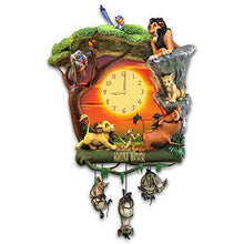 Load image into Gallery viewer, The Bradford Exchange Disney The Lion King Hakuna Matata Wall Clock with Music and Light Up Clock Face - RCE Global Solutions
