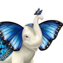 Load image into Gallery viewer, The Hamilton Collection Blue Morpho Butterfly and Elephant Collectible Hand-Painted Figurine - RCE Global Solutions
