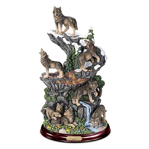 The Bradford Exchange Forest Guardians' Domain Hand-Painted Wolf Sculpture - RCE Global Solutions