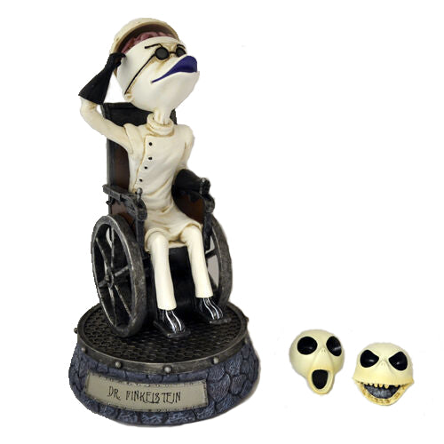 The Bradford Exchange Disney Nightmare Before Christmas Dr. Finkelstein Sculpture with Interchangeable Jack Skellington Masks 12