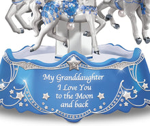 Load image into Gallery viewer, The Bradford Exchange Carousel Music Box with Sentiment for Granddaughter Lights Up - RCE Global Solutions
