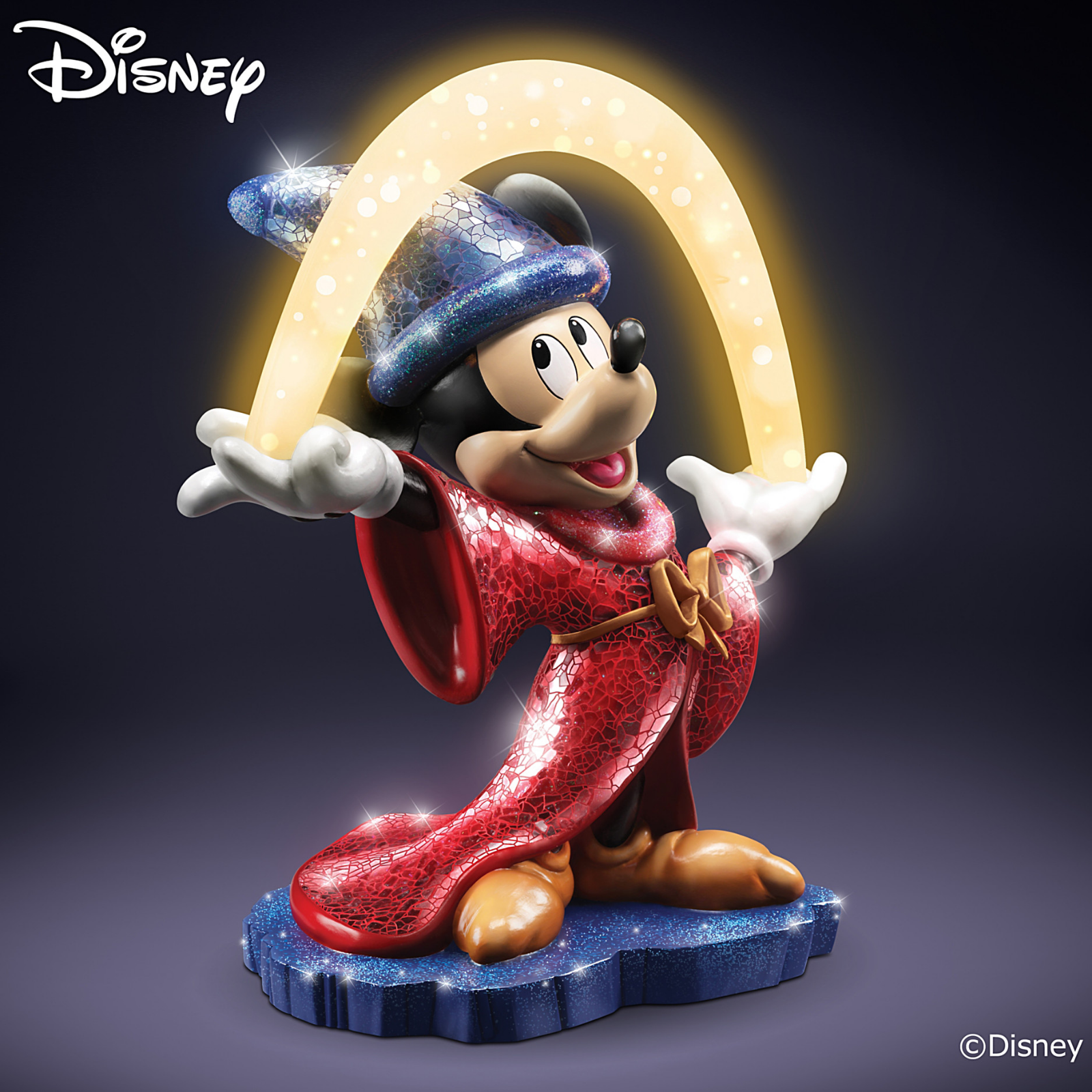The Bradford Exchange Disney Fantasia Glass Mosaic Sculpture