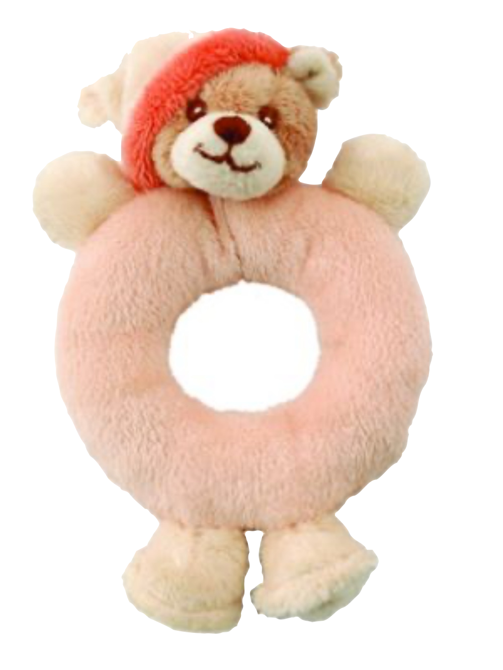 Bukowski Design Maria Teddy Bear Rattle Orange Super Soft High Quality Plush Stuffed Animal Toy 6” - RCE Global Solutions