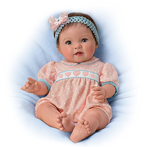 The Ashton-Drake Galleries Littlest Sweetheart Lifelike So Truly Real® Baby Girl Doll Weighted Fully Poseable with Soft RealTouch® Vinyl Skin by Renowned Master Doll Artist Ping Lau 16